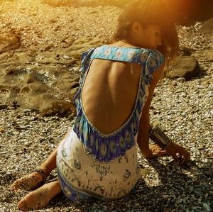 Spell designs coyote backless shift royal dress S